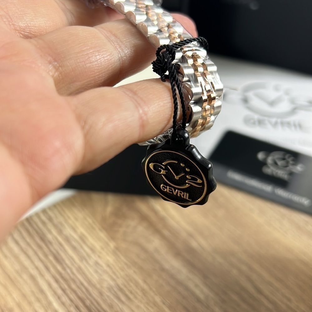 NEW Gevril Swiss watch from the Naples collection sapphire diamond watch - Picture 9 of 12